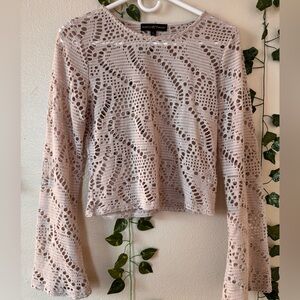 Almost Famous | Cream Lace Crochet Top